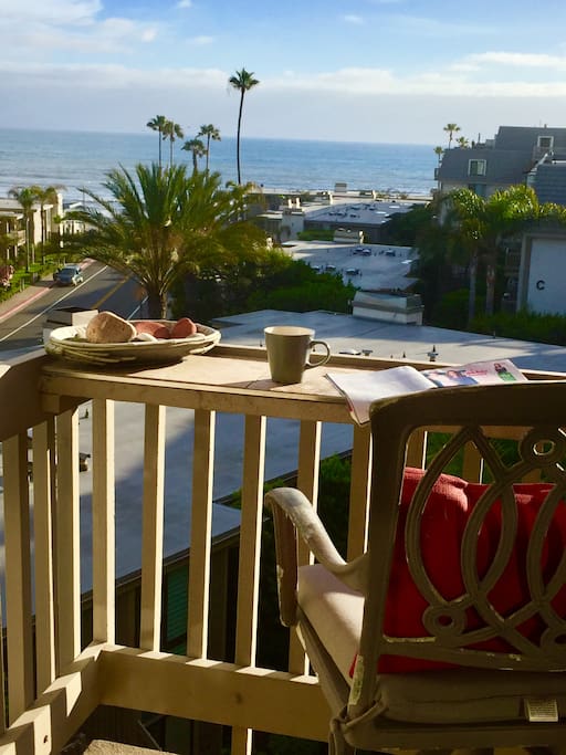 Imagine having morning coffee and reading with this beautiful ocean views