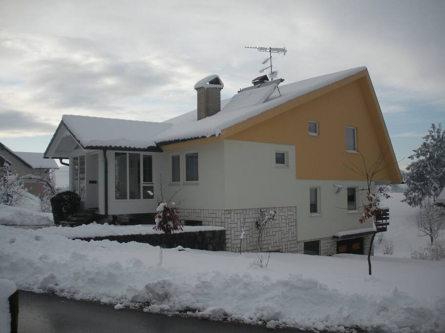 East face of the house