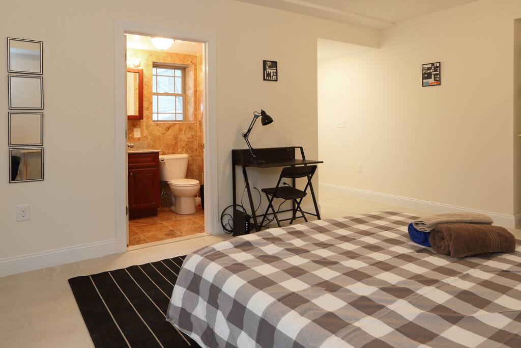 Private half-bath and separate entrance