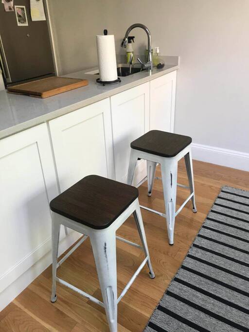 countertop where you can enjoy breakfast and dinner