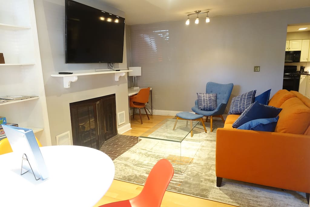 Comfortable Living Space and TV
