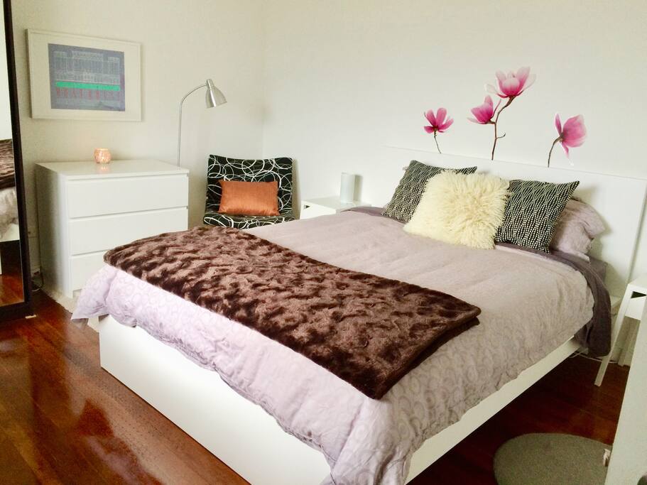Bedroom with mountain views