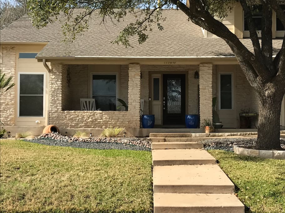 Welcoming entry and front porch -11100 Grapevine Lane