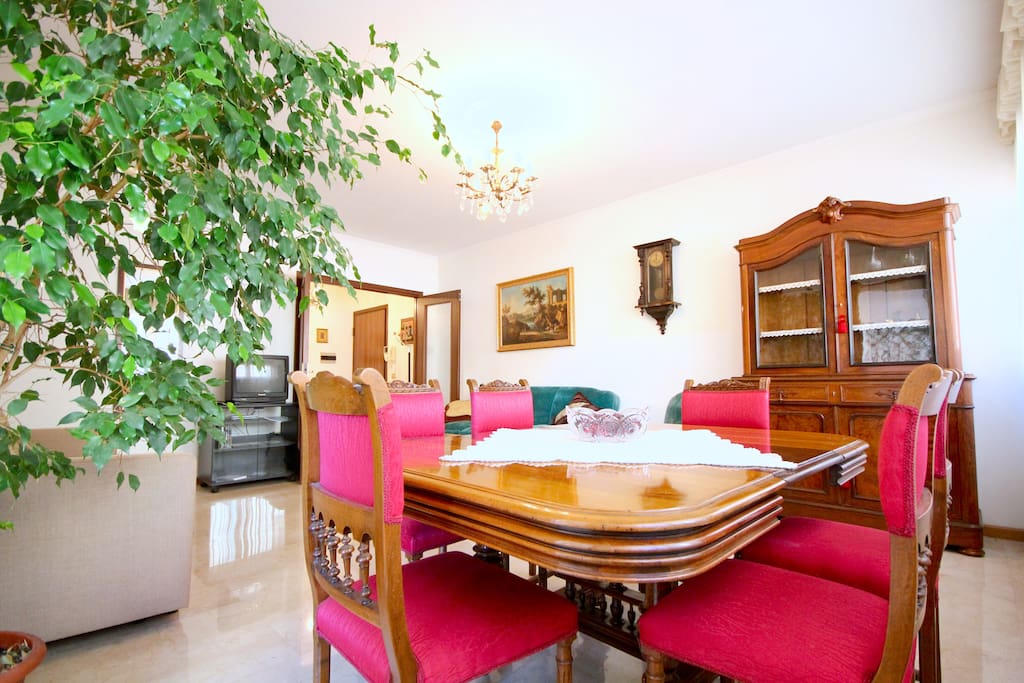 The large and sunny living room