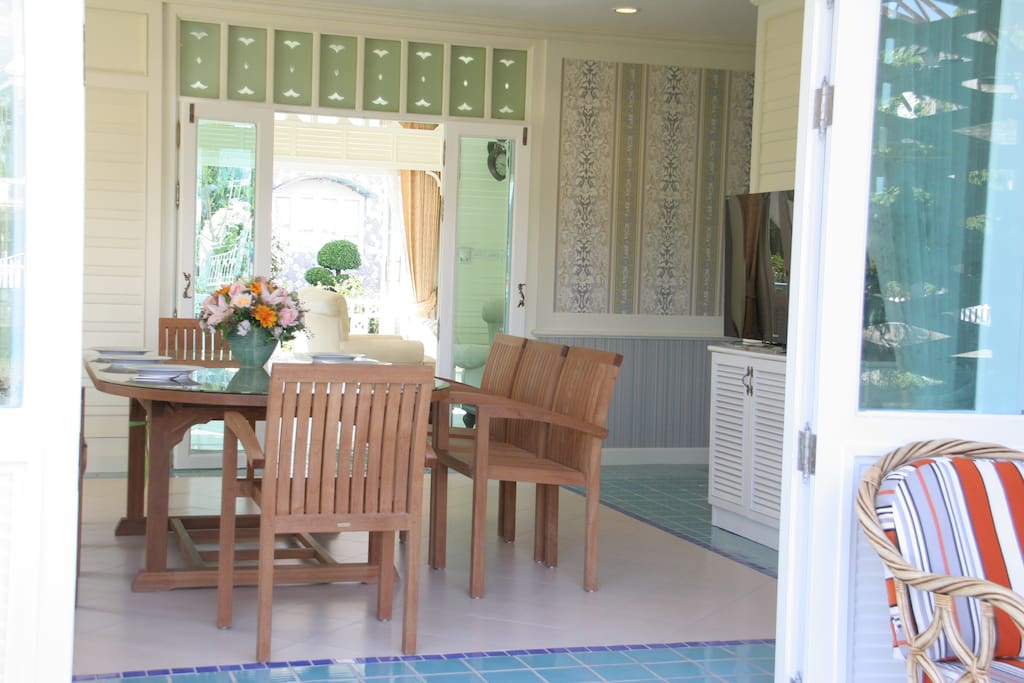 Dining Room for Eight, with Large Doors