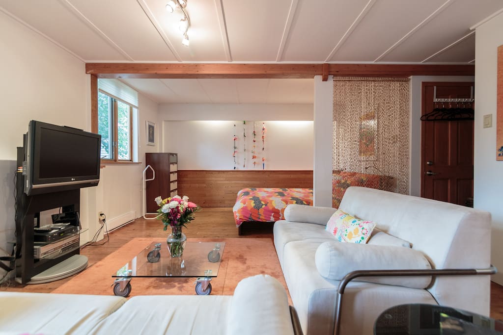 Sitting area with cable TV