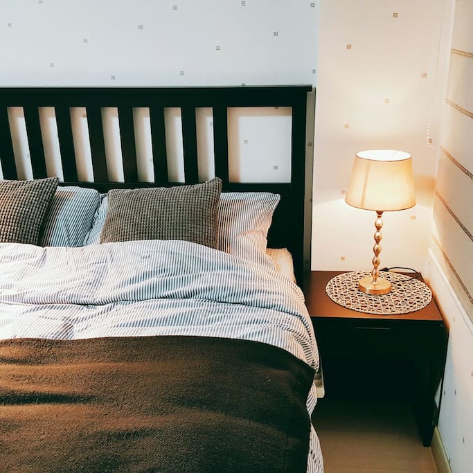 Queen sized bed