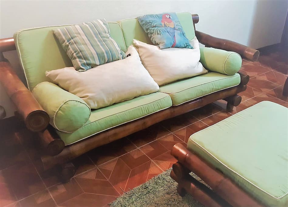 This COMFORTABLE sofa and ottoman will leave you ZzzzZzz