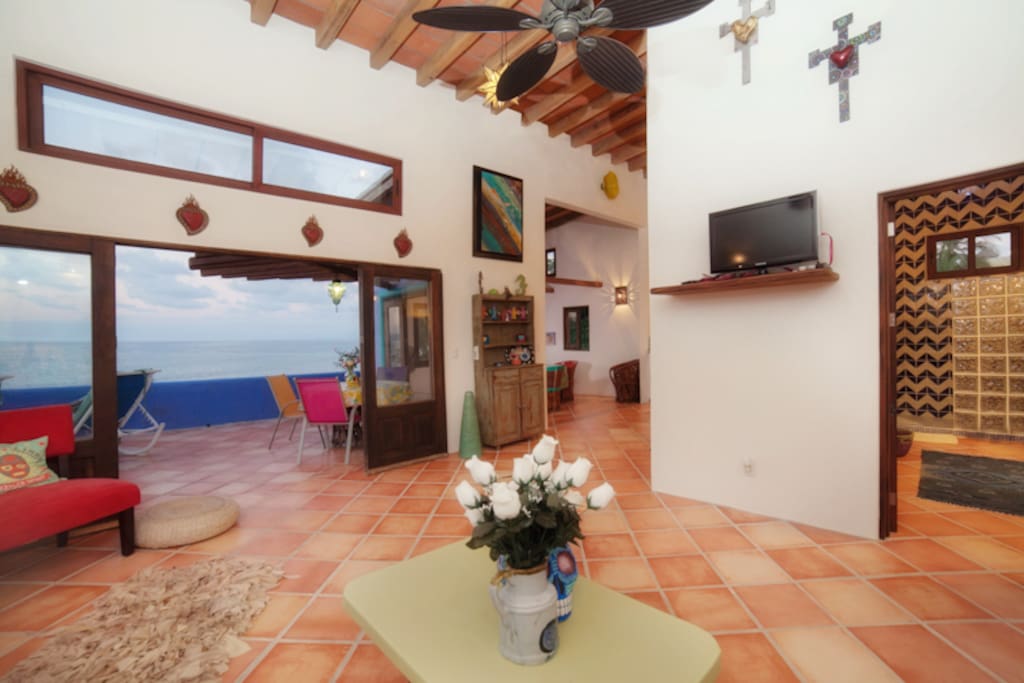 Living/TV Room, there is also a loft with a King bed and full sized kitchen.
