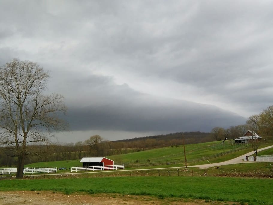 Awesome spring storm rolling in on the Ranch..