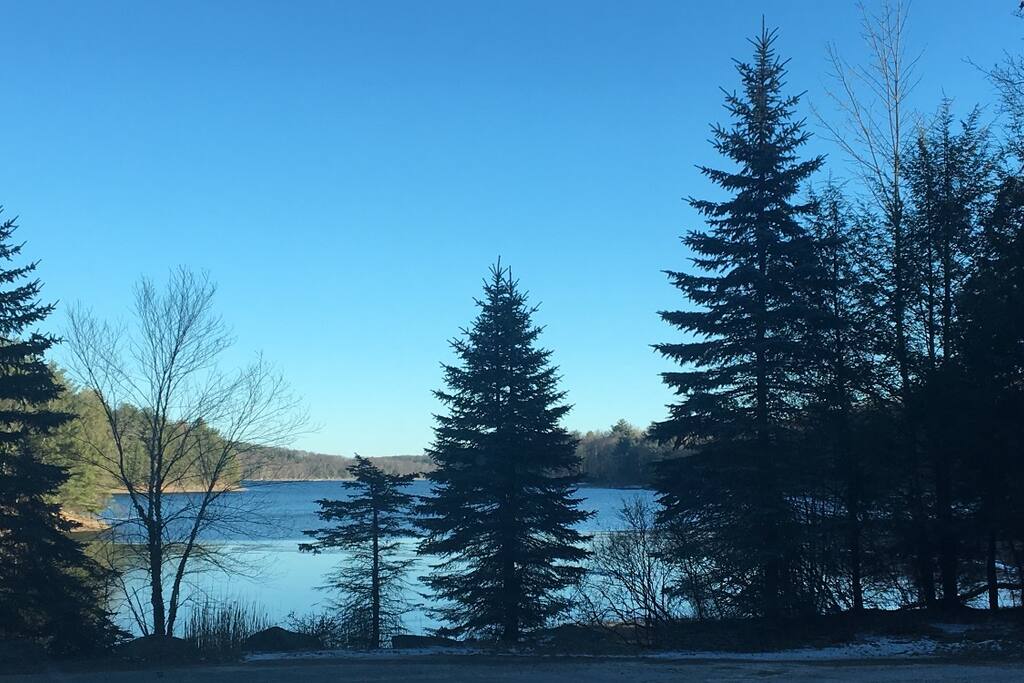 Gorgeous lake view from the entrance of the community