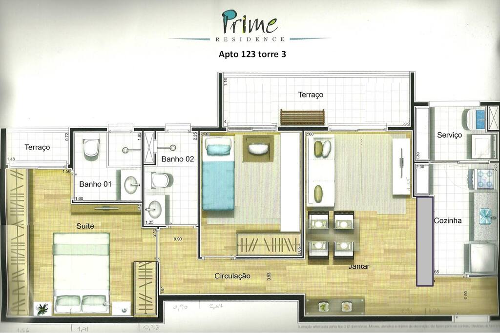 Planta do apartamento