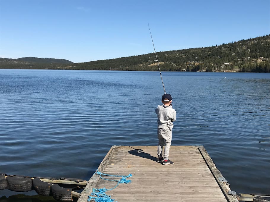 Mulighet for fisking og bading ved Gålåvannet