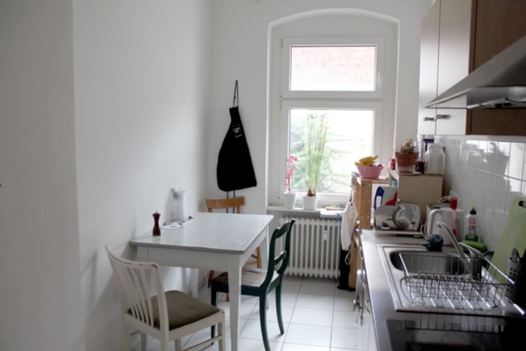 bright kitchen which invites to cook or just sit together