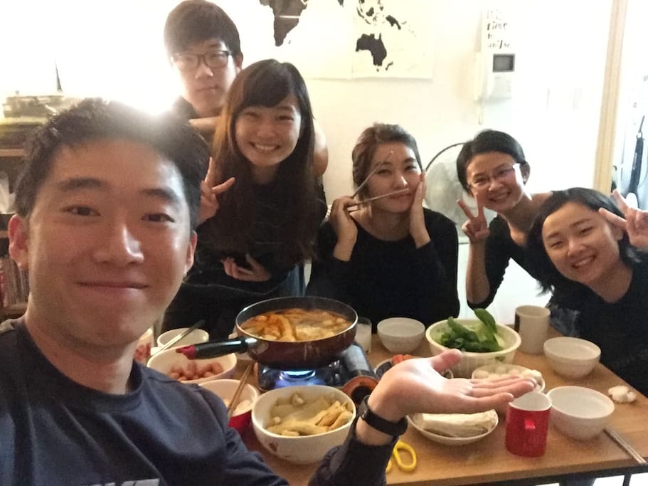 Sometimes we cook together