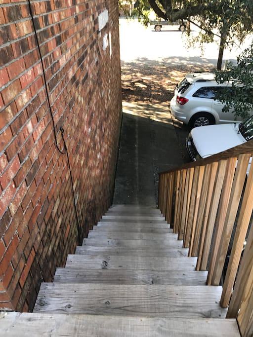Stairs up to Apartment