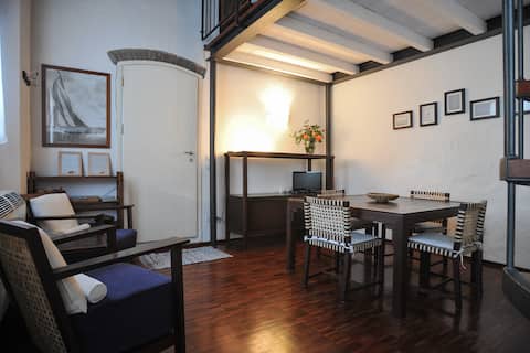 Cozy loft with double garden