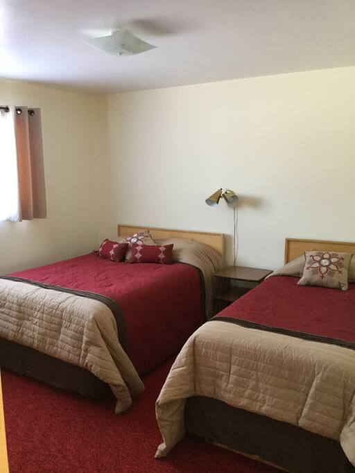 Bedroom Number Two - just in - two new queen beds! Large closet.