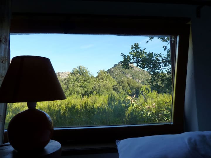 Vue de la chambre sur le château de Termes