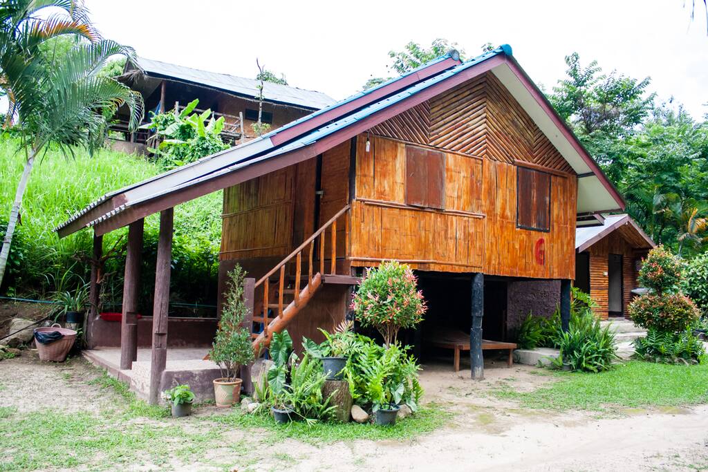 In front of house