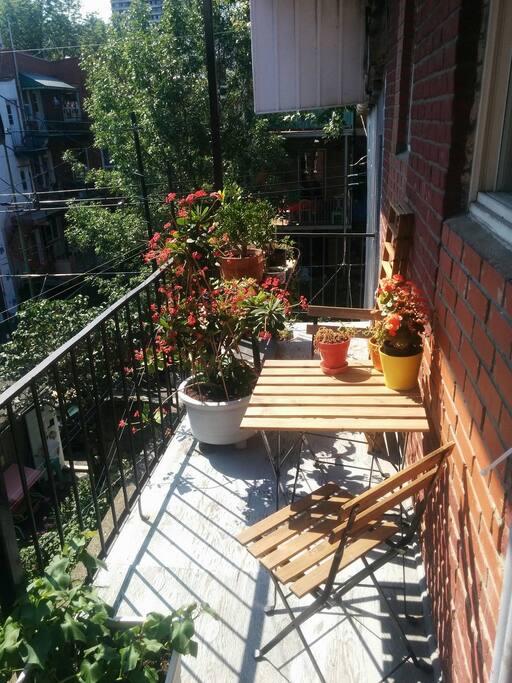 Notre très agréable balcon
