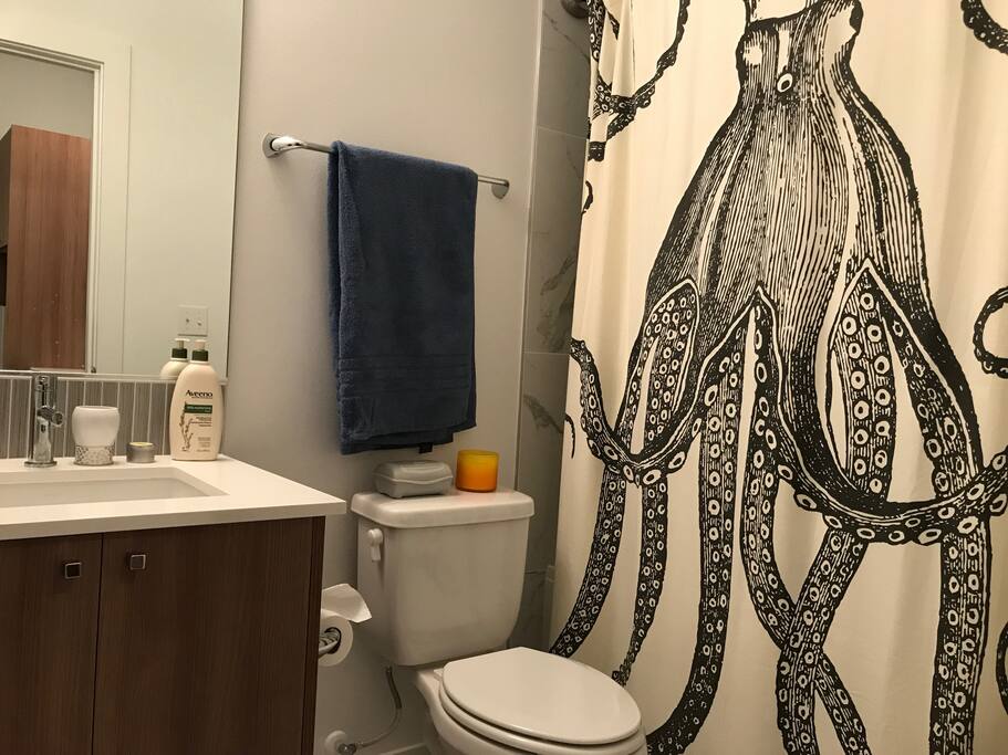 Private bathroom with shower/tub.