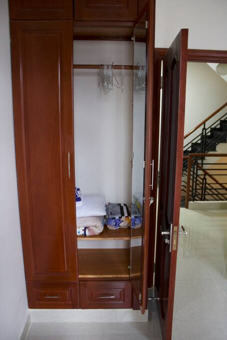 You can store our clothes and also admire yourself in the full length mirror at the same time.