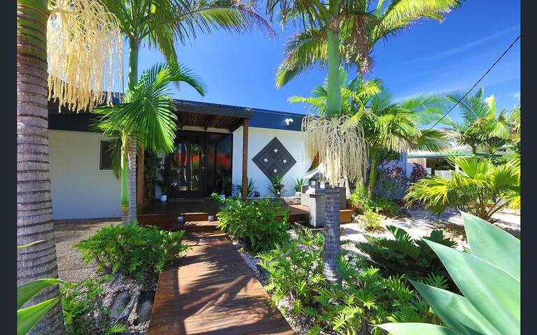 Resort style, beachside home with pool