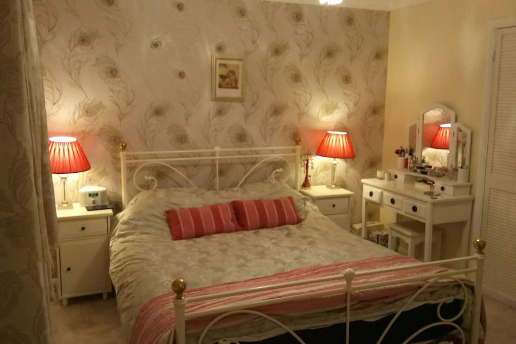 Main airbnb bedroom with ensuite bathroom