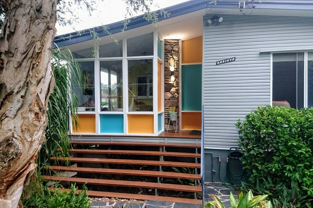 Mid century modern entrance