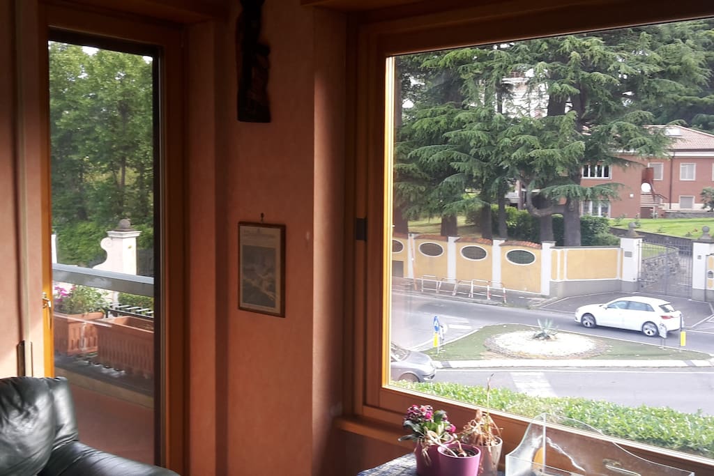 two wide windows with a nice view