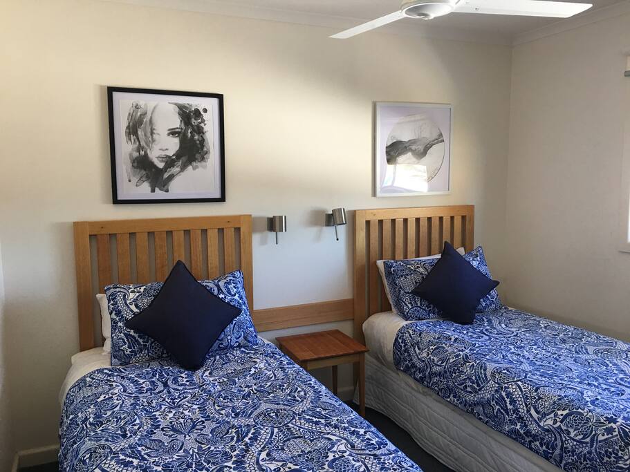 Upstairs bedroom with 2 singles.