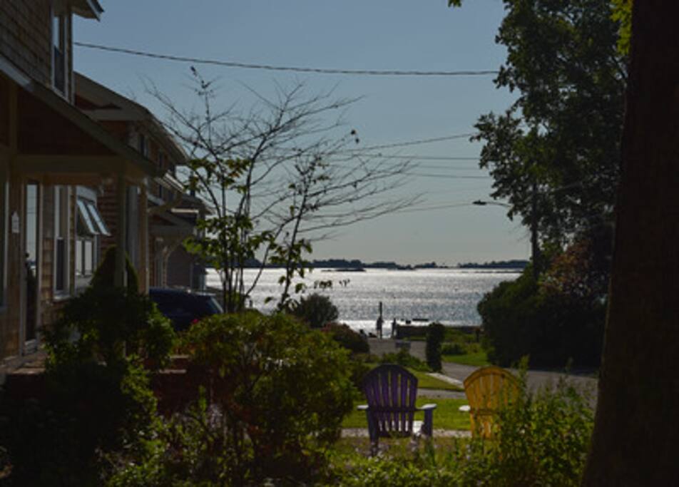 View down the street.
