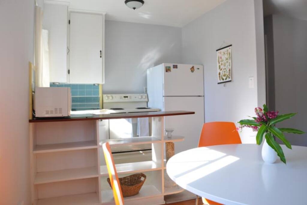 Well-equipped kitchen.