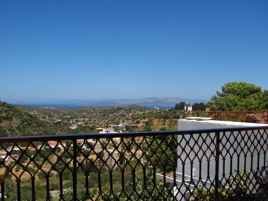 beautiful view of sea, Peloponese, Landscape from the terrasse