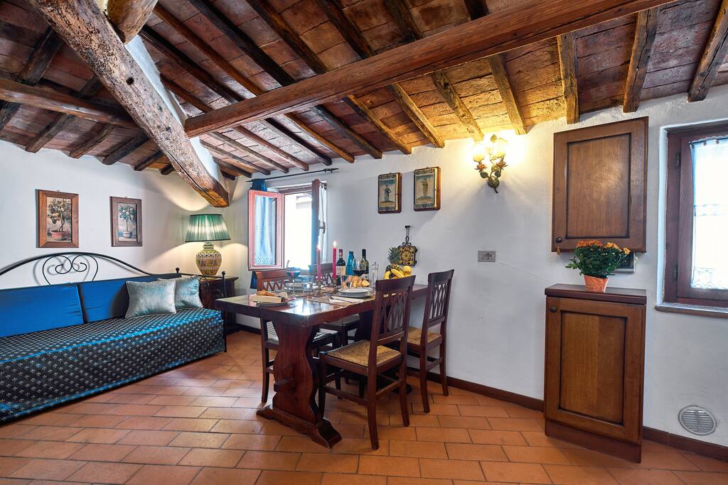 Living room with dining area
