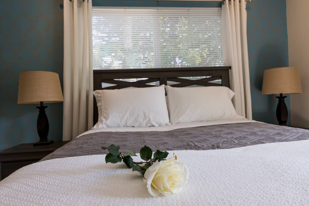 Queen sized bed