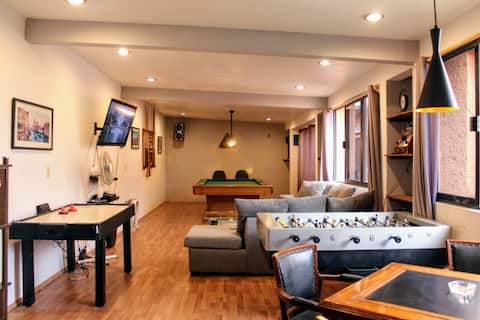 Large house with a game room