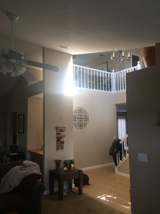 Looking upstairs