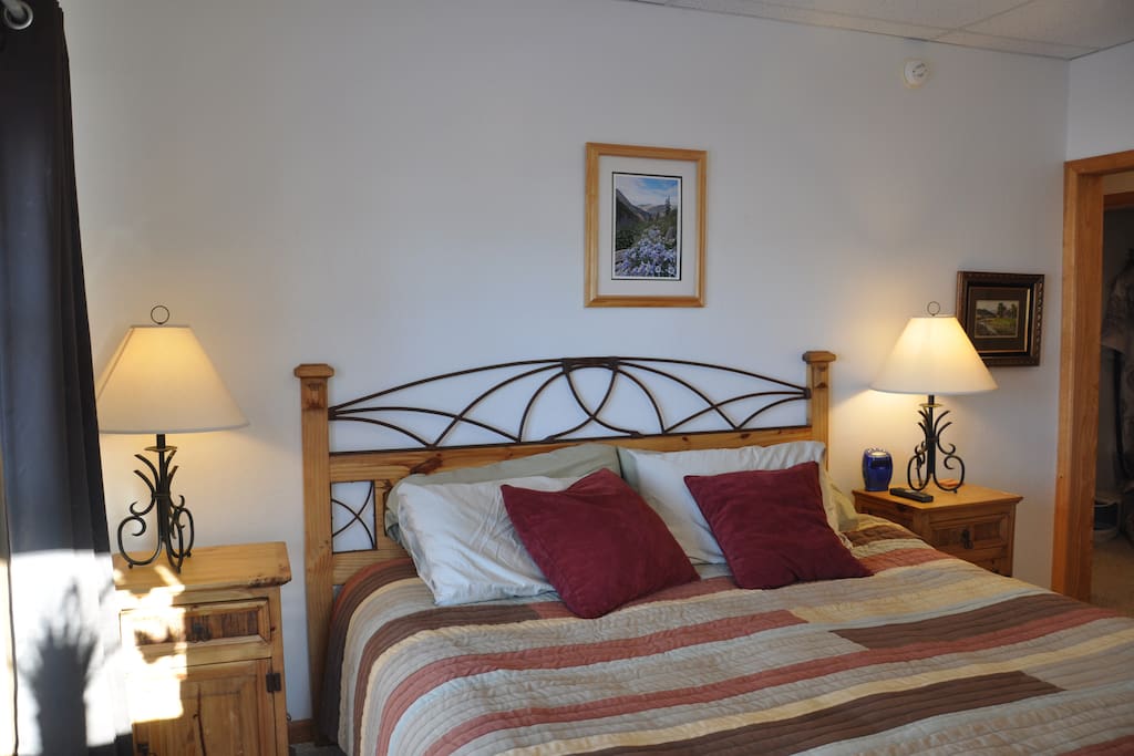 King bed in master bedroom