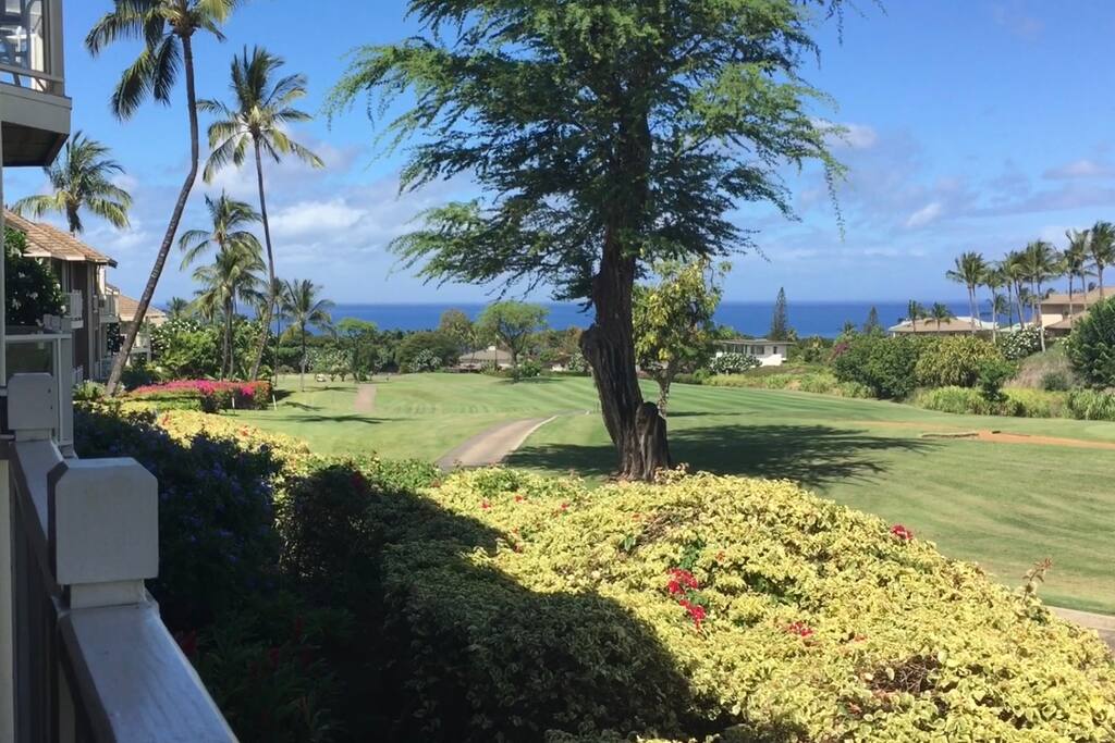Enjoy ocean and golf course views with your morning coffee!