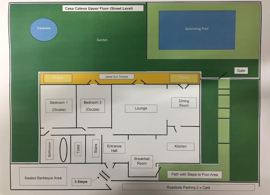 The street level floor plan.