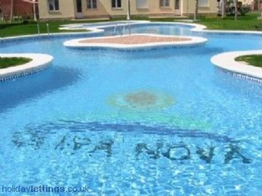 Pool meters from patio area. Complete with toddler area
