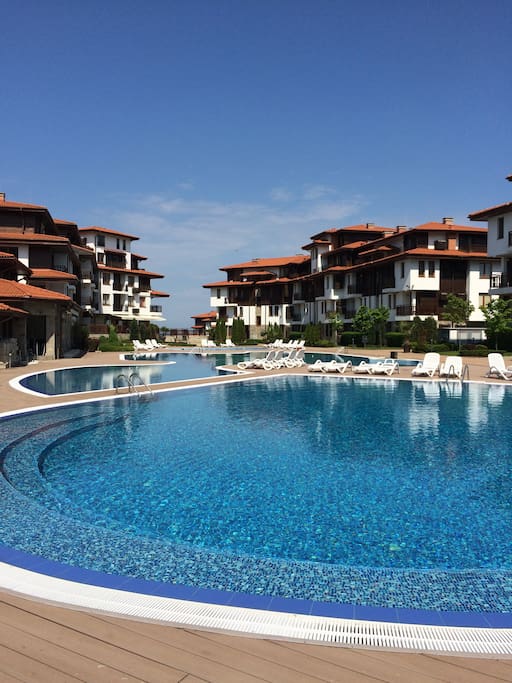 The pool area