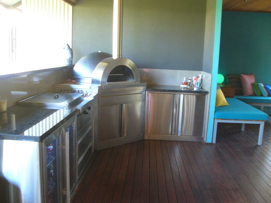 Guests are encouraged to use our outdoor kitchen