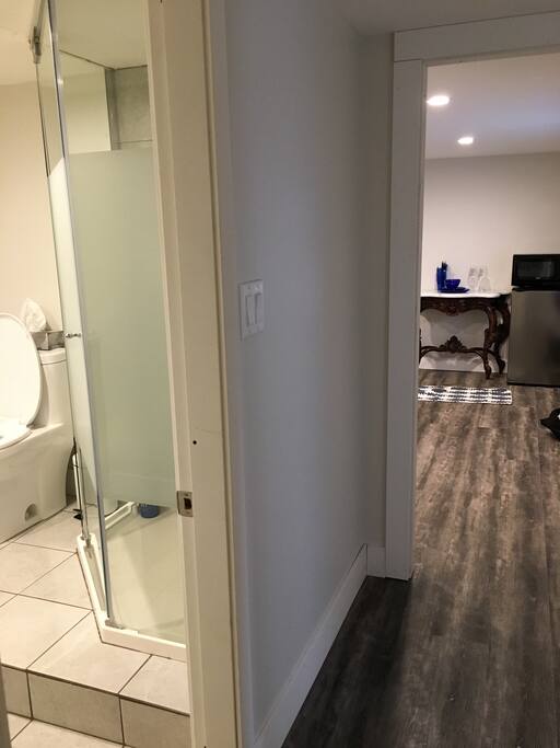Hallway facing Canadiana second bedroom