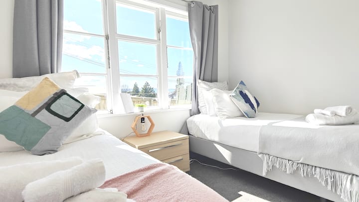 Second bedroom
* Two single beds. Can easily put together as a queen bed