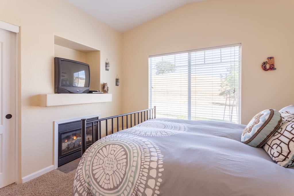 Watch some of our favorite DVDs or relax by the fireplace (fireplace turned on in winter only).