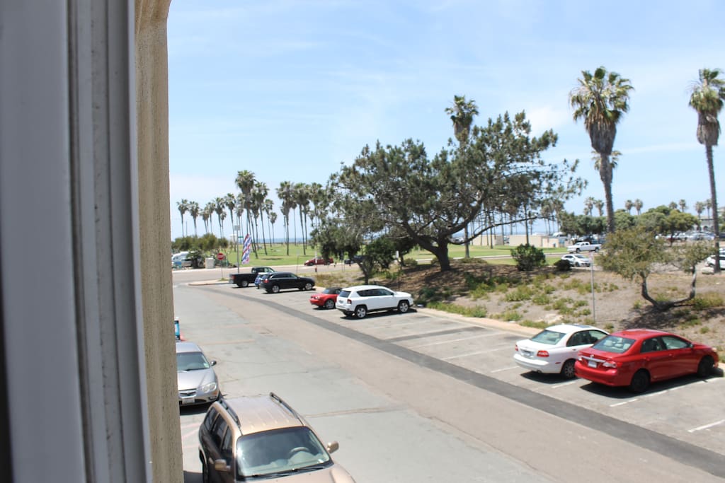 View from the master bedroom window towards the ocean.