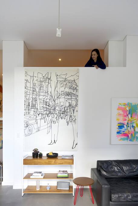High ceiling open loft